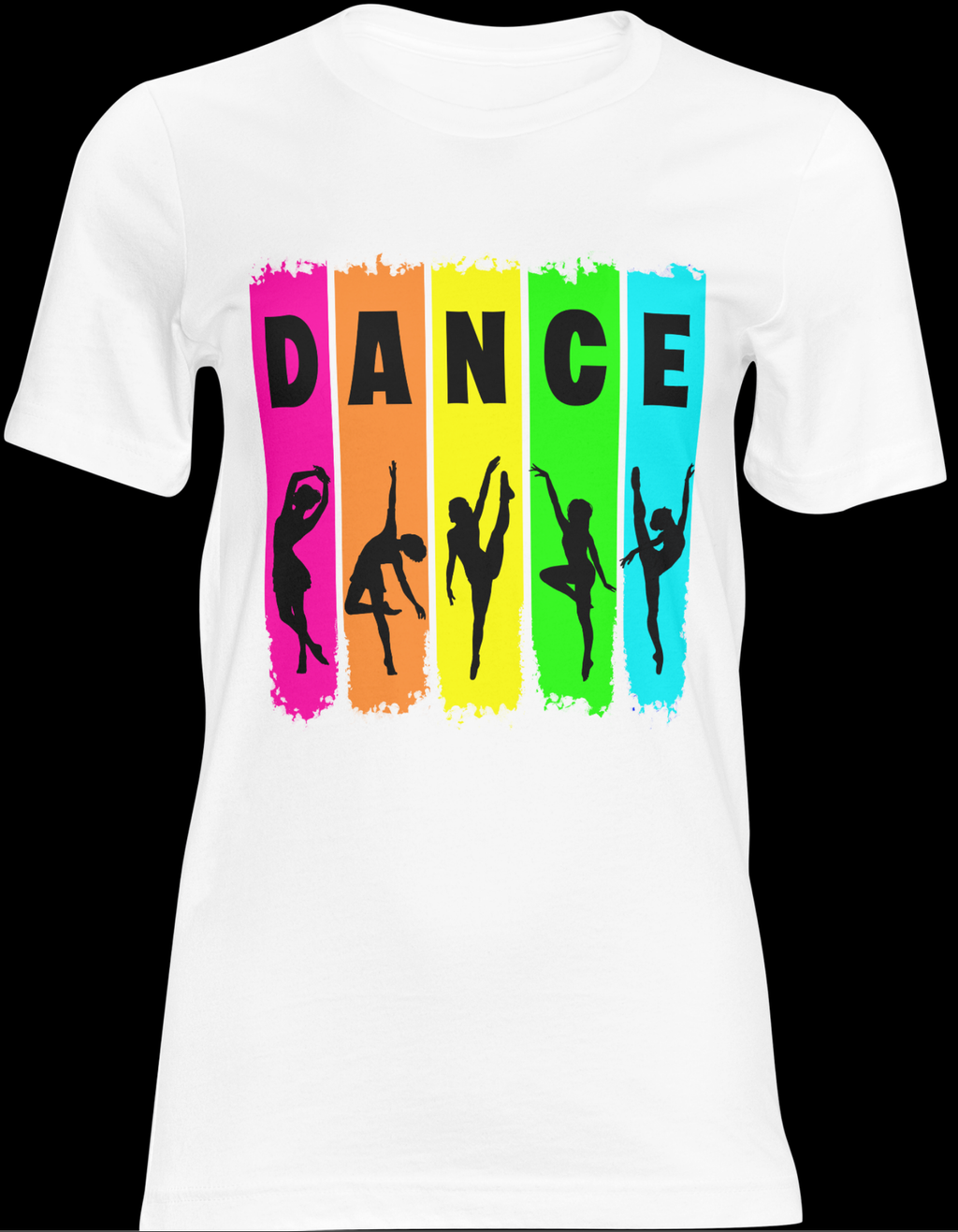 Dance Shirt – Colorful Dance Silhouette Graphic Tee, Bright Studio Dance T-Shirt