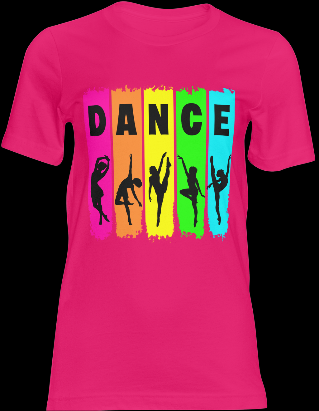 Dance Shirt – Colorful Dance Silhouette Graphic Tee, Bright Studio Dance T-Shirt