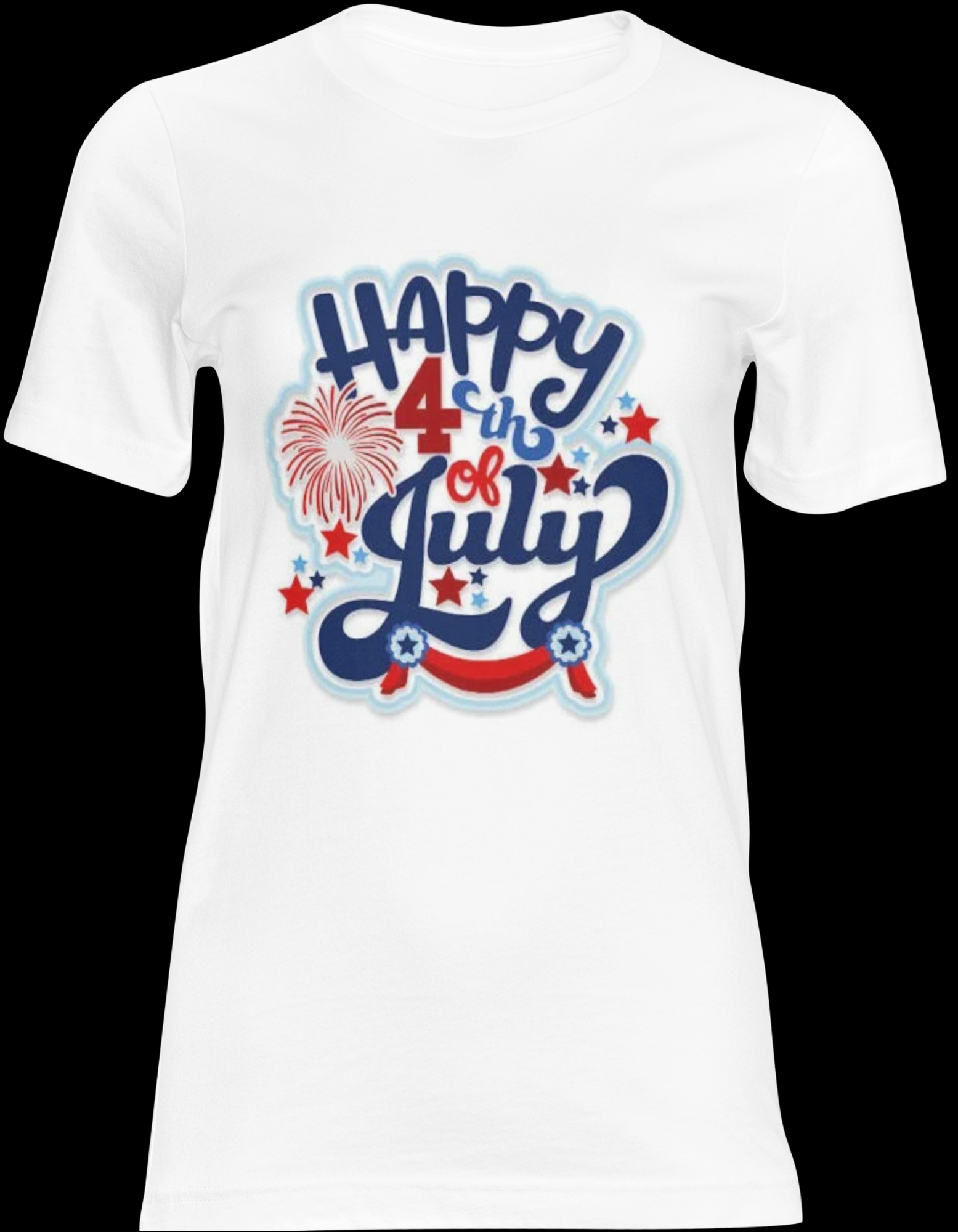 “Happy 4th of July” Patriotic Fireworks T-Shirt