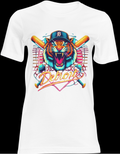Detroit Baseball Shirt – Colorful Tiger Graphic Tee, Michigan Sports Fan T-Shirt