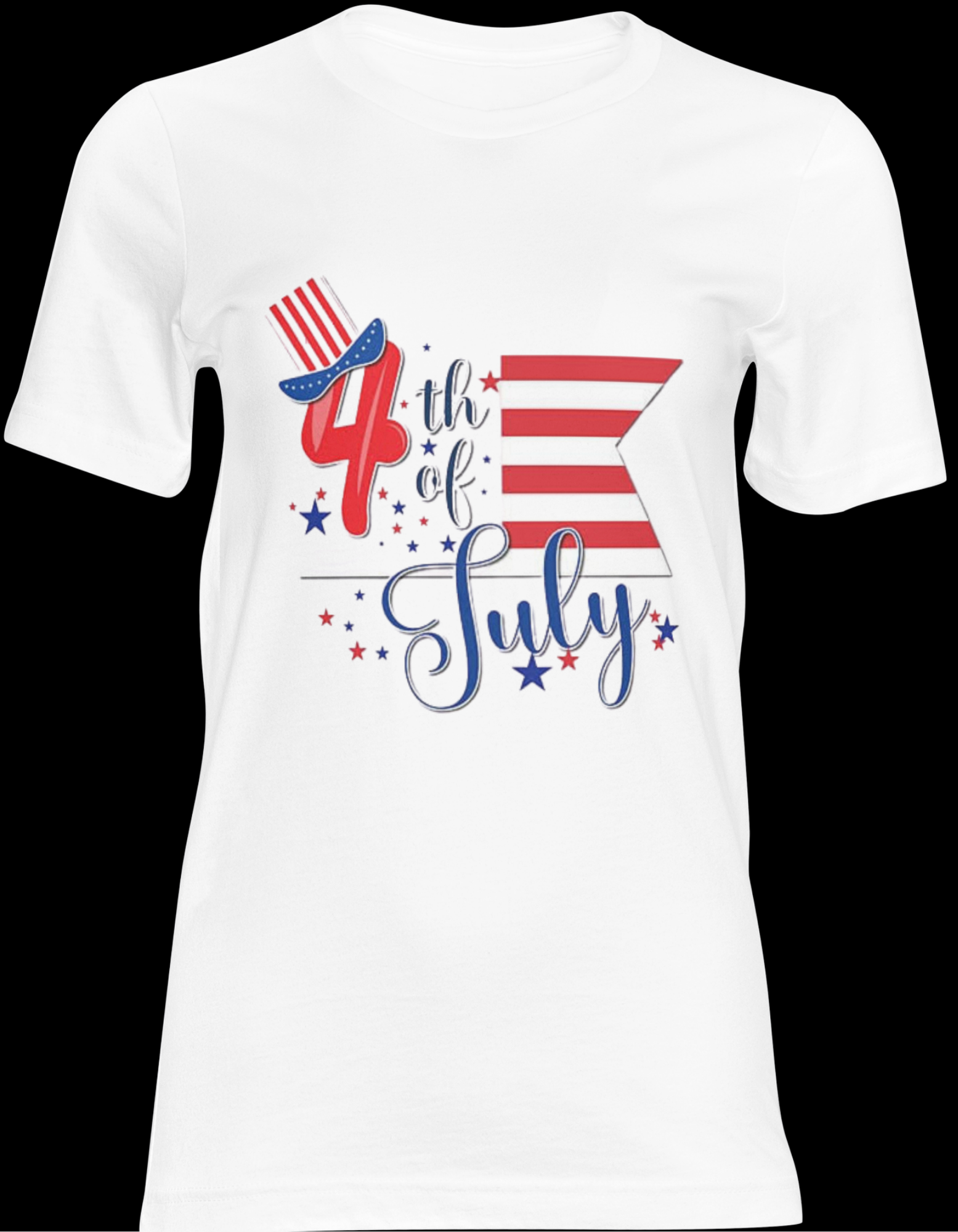 4th of July Graphic T-Shirt | Patriotic Independence Day Tee - Top Hat