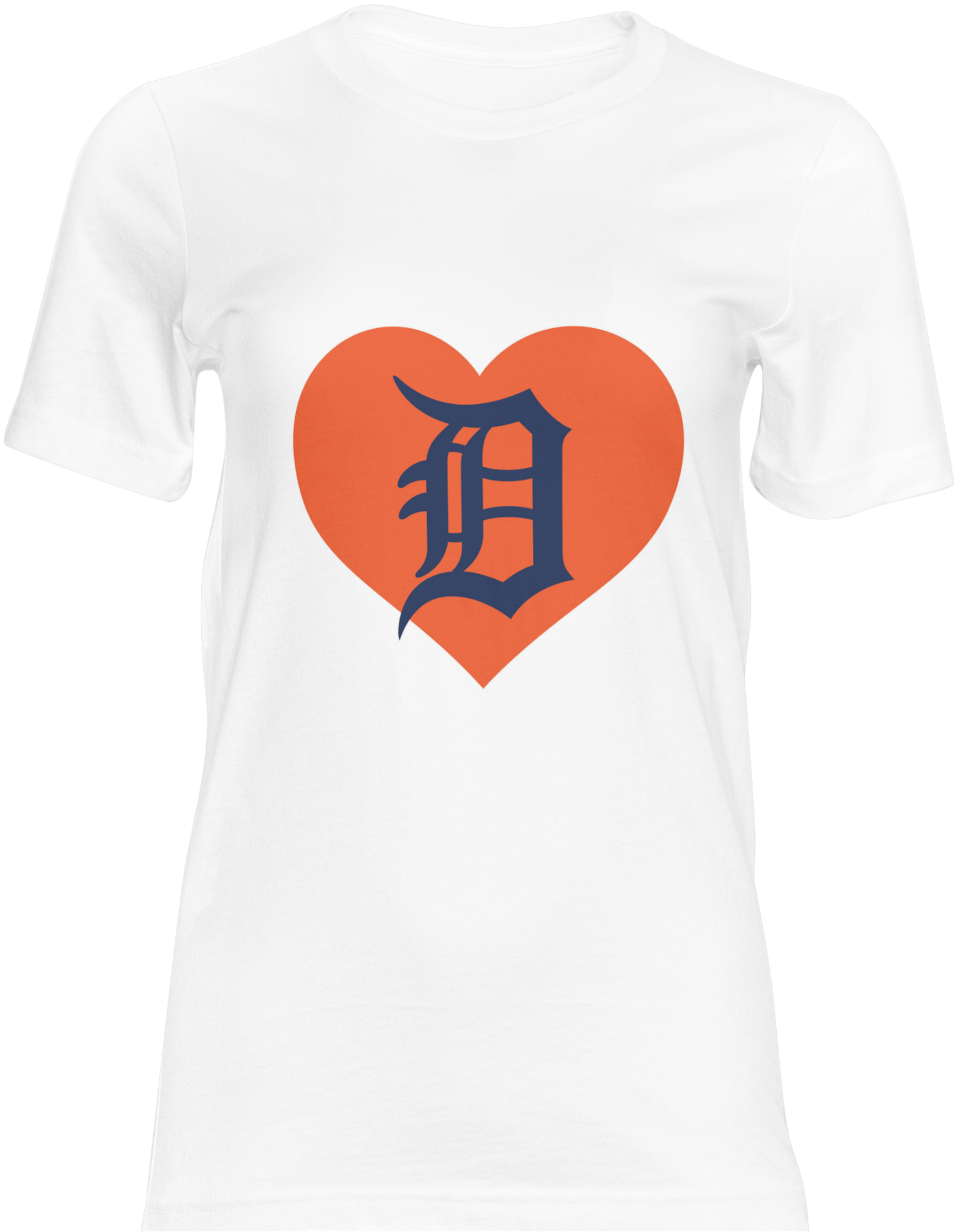 Detroit D Heart Graphic T-Shirt | Michigan Pride Apparel