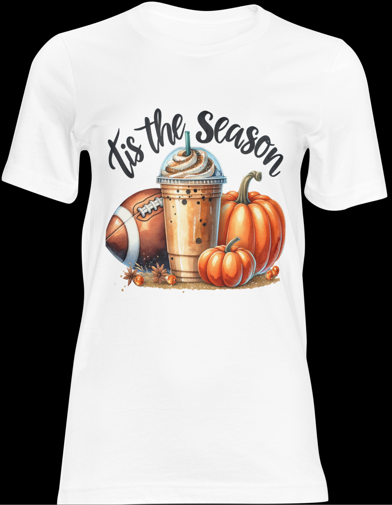’Tis the Season Pumpkin Latte Fall Football Shirt