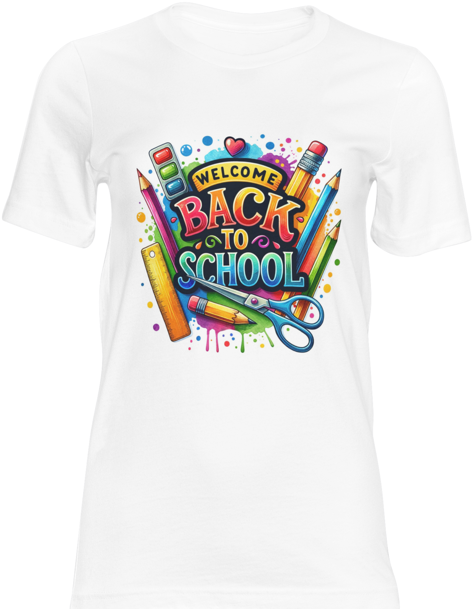 Welcome Back to School T-Shirt – Colorful Teacher & Kids Tee