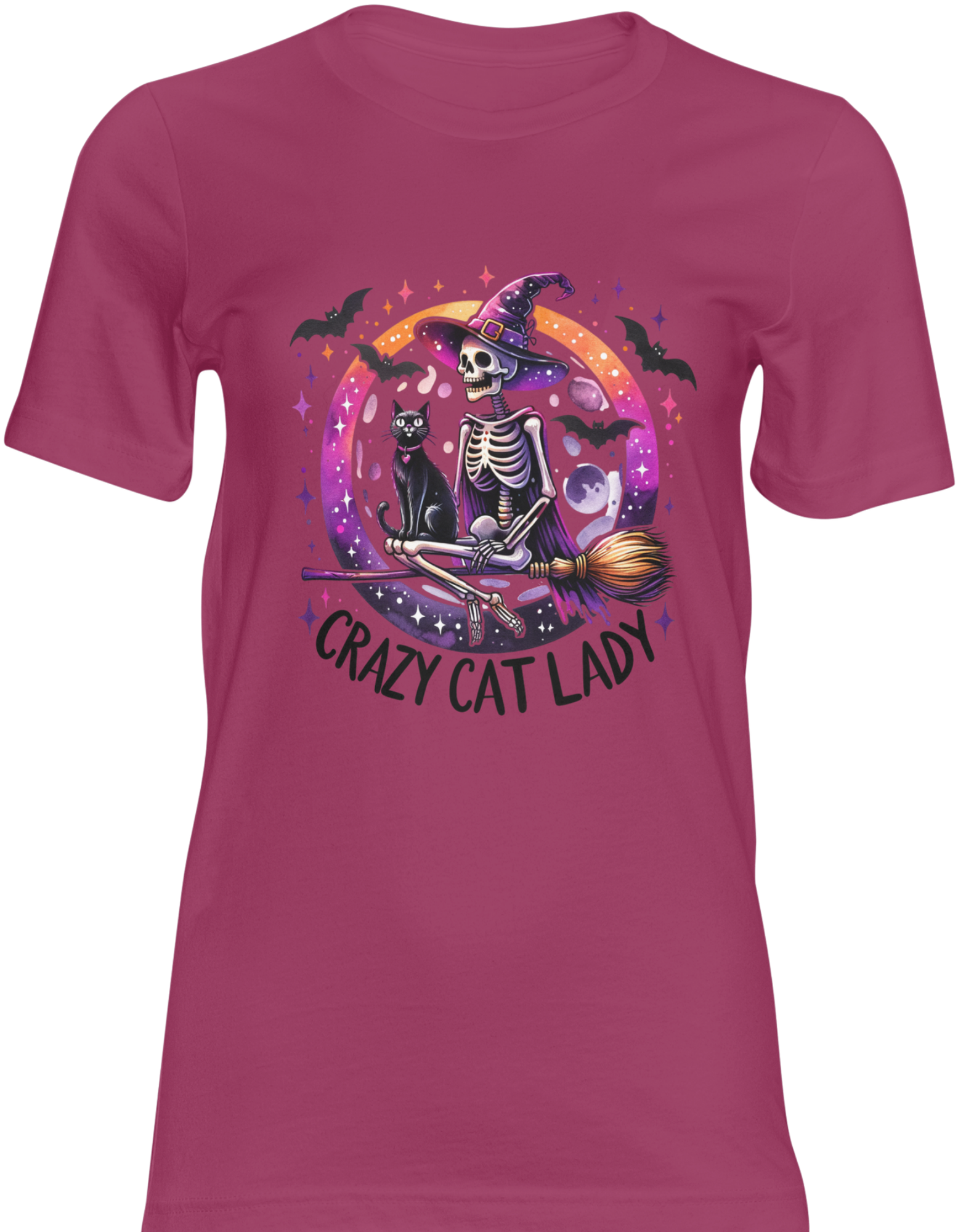 Crazy Cat Lady Halloween T-Shirt – Funny Cat Lover Spooky Tee