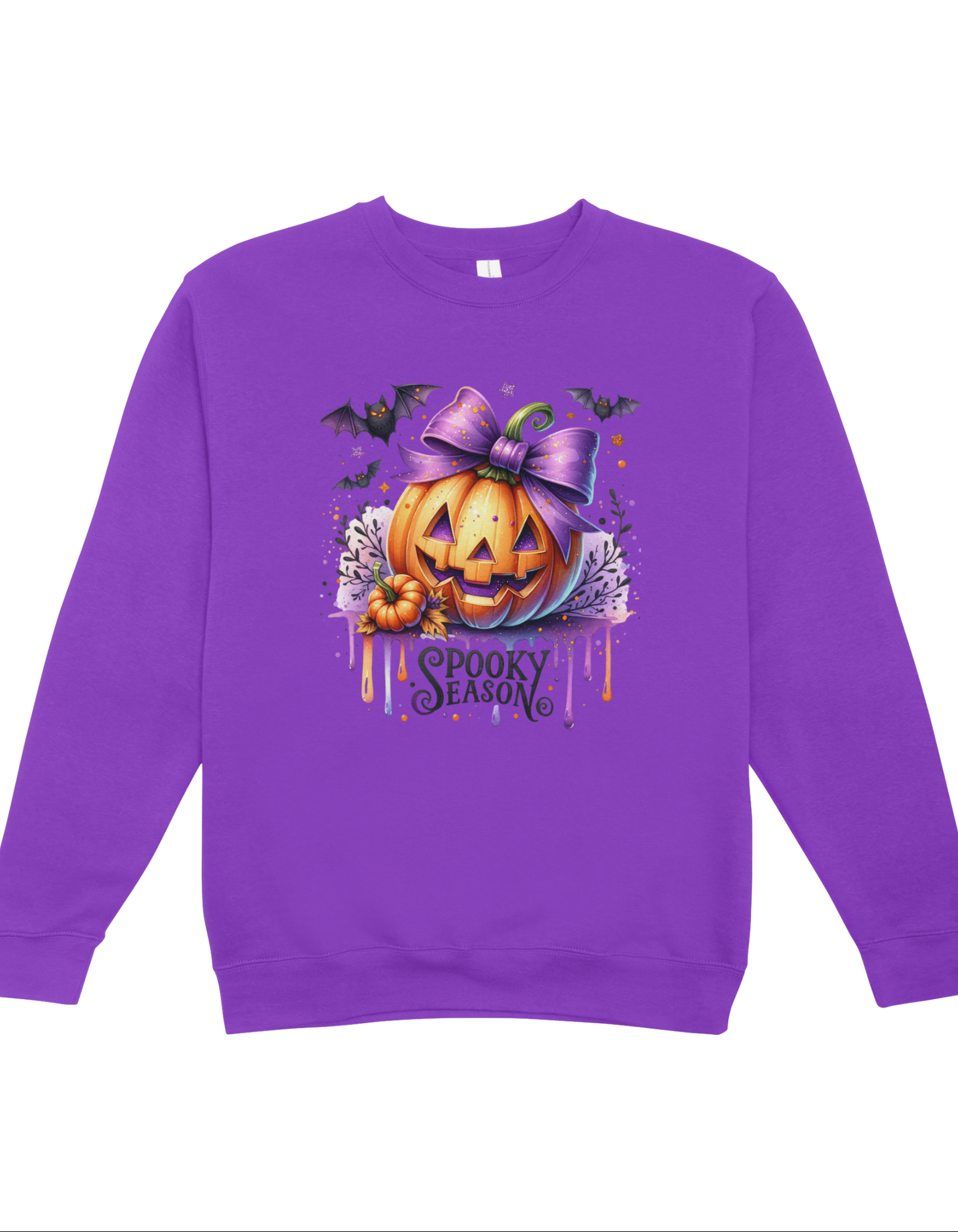 Spooky Season Sweatshirt – Cute Pumpkin Halloween Crewneck, Fall Graphic Pullover